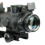 4X32 Tactical Rifle Scope - Tri-Illuminated Chevron Recticle Fiber Optic Sight - West Lake Tactical