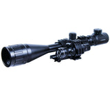 6-24x50 Hunting Rifle Scope Mil-dot illuminated Snipe Scope & GREEN Laser Sight