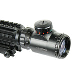 4-12X50 EG Optical Rifle Scope Red Green Dual illuminated with Side Rails-Mount