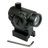 Tactical Reflex Red Green Dot Sight Scope - Dual High - Low Profile Rail Mounts
