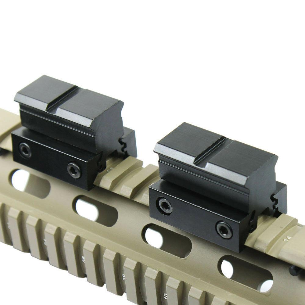 1 Rail Riser Block Mount - Converts 11mm Dovetail To 20mm Picatinny/Weaver Rail
