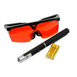 5mW High Power Green Laser Beam Pointer + 532nm Red Tinted Laser Safety Glasses