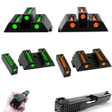 thumbnail image 2 of Fiber Optic Front & Rear Sight Set For Glock (All Models & Generations) – Aluminum – Lightweight 2 of 5