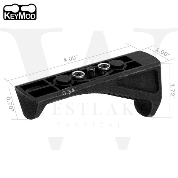 Tactical KeyMod Angled Forward Foregrip Fore Grip Forend Hand Stop Bla ...