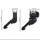Fiber Optics Front Rear 45 Degree Offset Rapid Transition BUIS Backup Iron Sight | West Lake Tactical