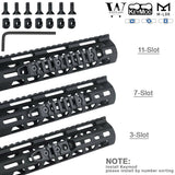 Hollow M-LOK / KeyMod Rail Section 3 7 11 Slot Picatinny Accessory Rail Sections