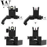 Fiber Optics Foldable Iron Sights 45° Offset Flip-up Front and Rear Sights