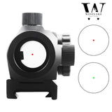 Tactical Reflex Red Green Dot Sight Scope with Dual Rail Mounts Black