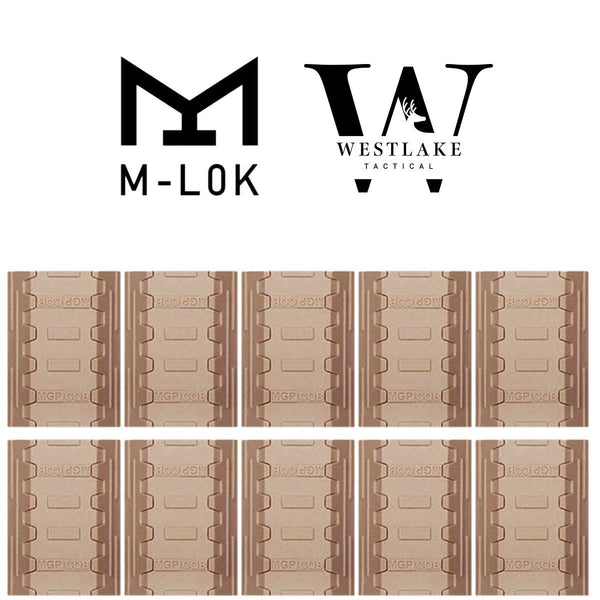 10 PCS M-Lok Rail Cover SNAP-IN Panels for MLOK Handguard Black / Tan