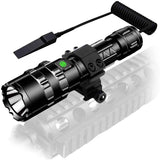 9000lm Tactical Gun Flashlight +Picatinny Rail Mount+Switch for Hunting Shooting | West Lake Tactical