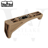 Tactical KeyMod Angled Forward Foregrip Fore Grip Forend Hand Stop Black / Tan