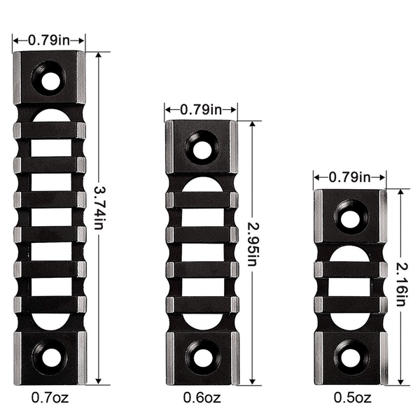 Keymod Rail Section Lightweight Picatinny 3-Slot,5-Slot,7-Slot Rail Section Keymod Handgua ...