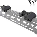 Fiber Optics Tactical 223 556 Flip Up Rapid Transition Front and Rear Iron Sight