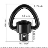 10 PCS Quick Detach D-Loop Set 1" Heavy Duty QD Sling Swivels with Push Button