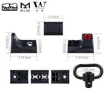 Snap-in M-LOK Rail Panels and M-LOK Hand Stop w/ QD Sling Swivel Adapter 14 PCS