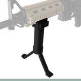 Tactical Picatinny Retractable Foregrip Bipod  Reinforced Insect Legs & Acc Rail | West Lake Tactical