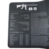 AR-15 M16 M4 Gun Cleaning Bench Mat with AR15 Parts List Black - West Lake Tactical