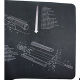 AR-15 M16 M4 Gun Cleaning Bench Mat with AR15 Parts List Black - West Lake Tactical