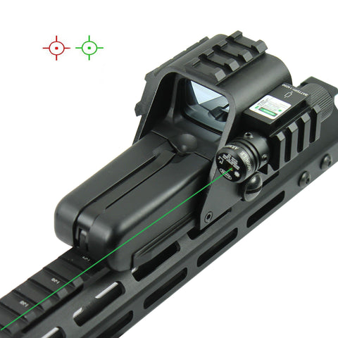Tactical HD 552G Red Green Reticle Graphic Holosight Riflescope w/ Green Laser