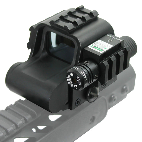 Tactical HD 553G Red Green Reticle Reflex Holosight Rifle Scope w/ Green Laser - West Lake Tactical