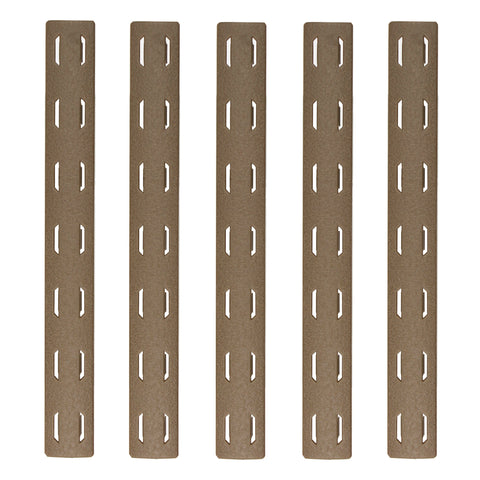 5.5" M-LOK Rail Panel Cover Handguard Slot Covers Snap-in 5 PCS Pack Tan