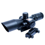 2.5-10x40 Rifle Scope Mil-dot Illuminated Red Laser 20/11mm Rail Mounts | West Lake Tactical