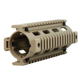 New Carbine Length 6.7" Handguard Picatinny Quad Rail w/ 4 Ladder Rail Cover Tan - West Lake Tactical