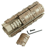 6.7" Length Carbine Handguard Picatinny Quad Rail with Rail Covers Tan