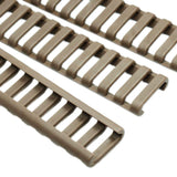 New Carbine Length 6.7" Handguard Picatinny Quad Rail w/ 4 Ladder Rail Cover Tan - West Lake Tactical