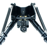 6" to 9" Adjustable Spring Return Sniper Hunting Rifle Bipod -Sling Swivel Mount