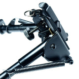 6" to 9" Adjustable Spring Return Sniper Hunting Rifle Bipod -Sling Swivel Mount