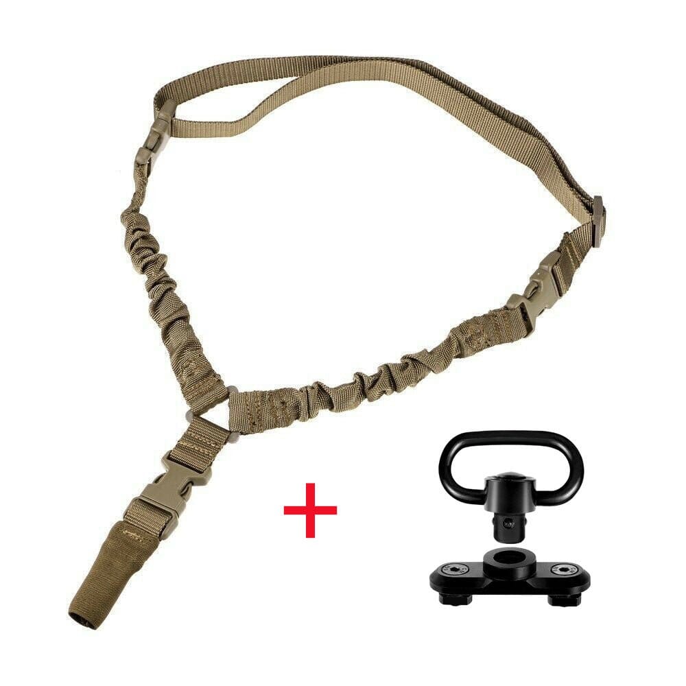 Single Point Gun Rifle Sling Bungee Strap w/ MLOK Quick Release QD Sl West Lake Tactical