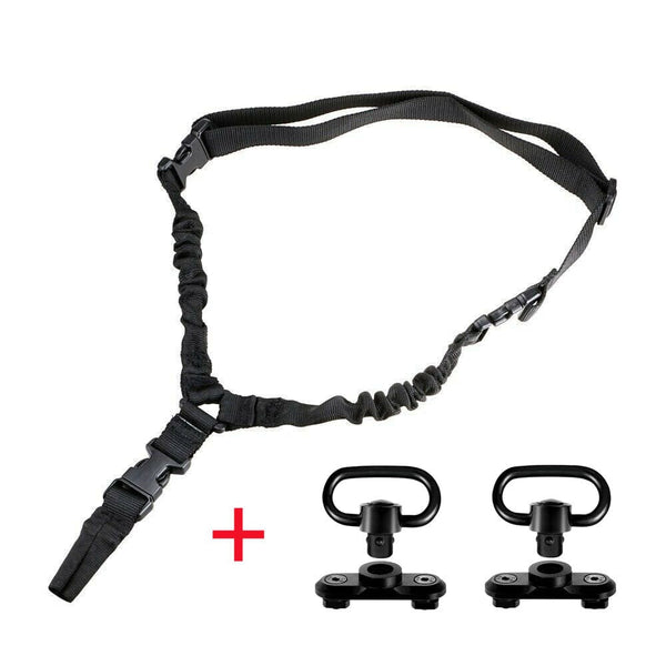 Single Point Gun Rifle Sling Bungee Strap w/ MLOK Quick Release QD Sl