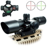 2.5-10x40 Rifle Scope Mil-dot Illuminated Red Laser 20/11mm Rail Mounts | West Lake Tactical