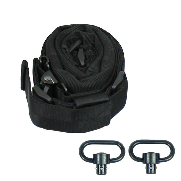 WestLake Wide Padded Quick Adjust QD 2 point Rifle Sling with Push-on QD Swivel