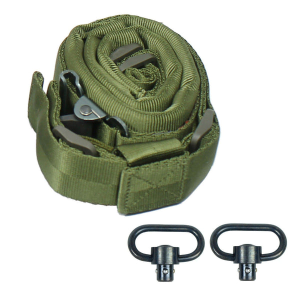 WestLake Wide Padded Quick Adjust QD 2 point Rifle Sling with Push-on QD Swivel