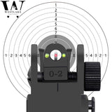 Fiber Optics Foldable Iron Sights 45° Offset Flip-up Front and Rear Sights