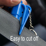 2 in 1 Emergency Window Glass Breaker Car Tool & Seat Belt Cutter Key Chain