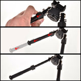 Rifle Bipod Quick Detach Mount 6.5-9" Adjustable Fit 20mm Picatinny Rail